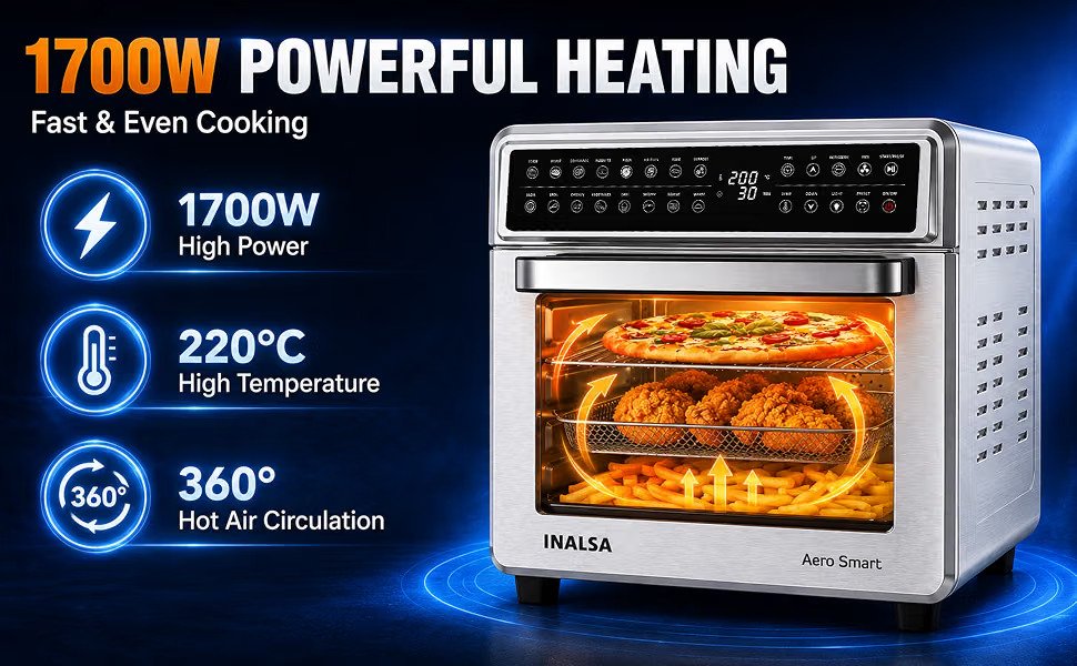 INALSA Air Fryer Oven Aero Smart23 Review: Is This 23L Air Fryer Oven Worth Buying?